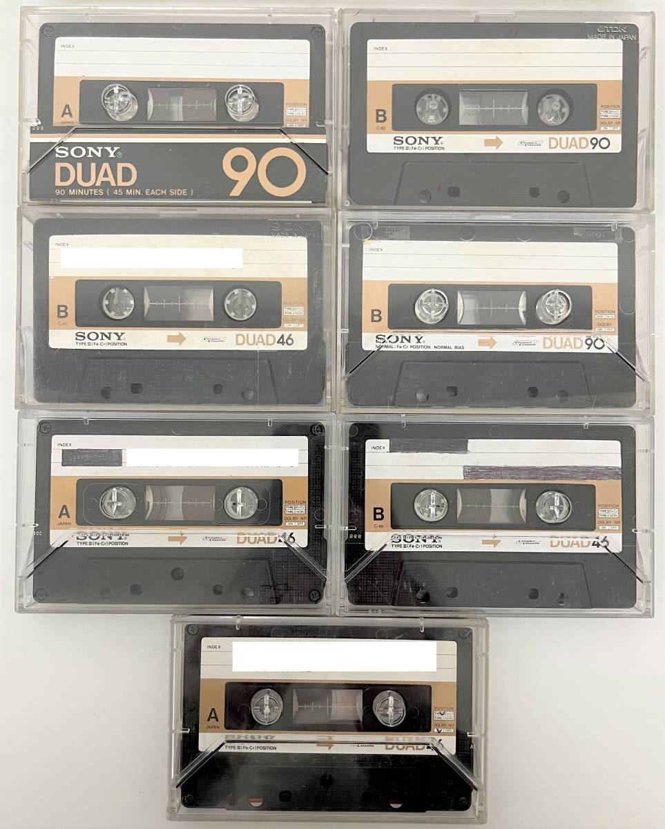 SONY ソニー DUAD TYPEⅢ（Fe-Cr）POITION フェリクロムポジション カセットテープ 46分×4 90分×3 7本 音響 レコーディング 機材 録音