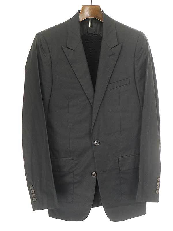 Dior HOMME ディオールオム 04SS 裏地メッシュコットン2Bジャケット ブラック サイズ:44 メンズ