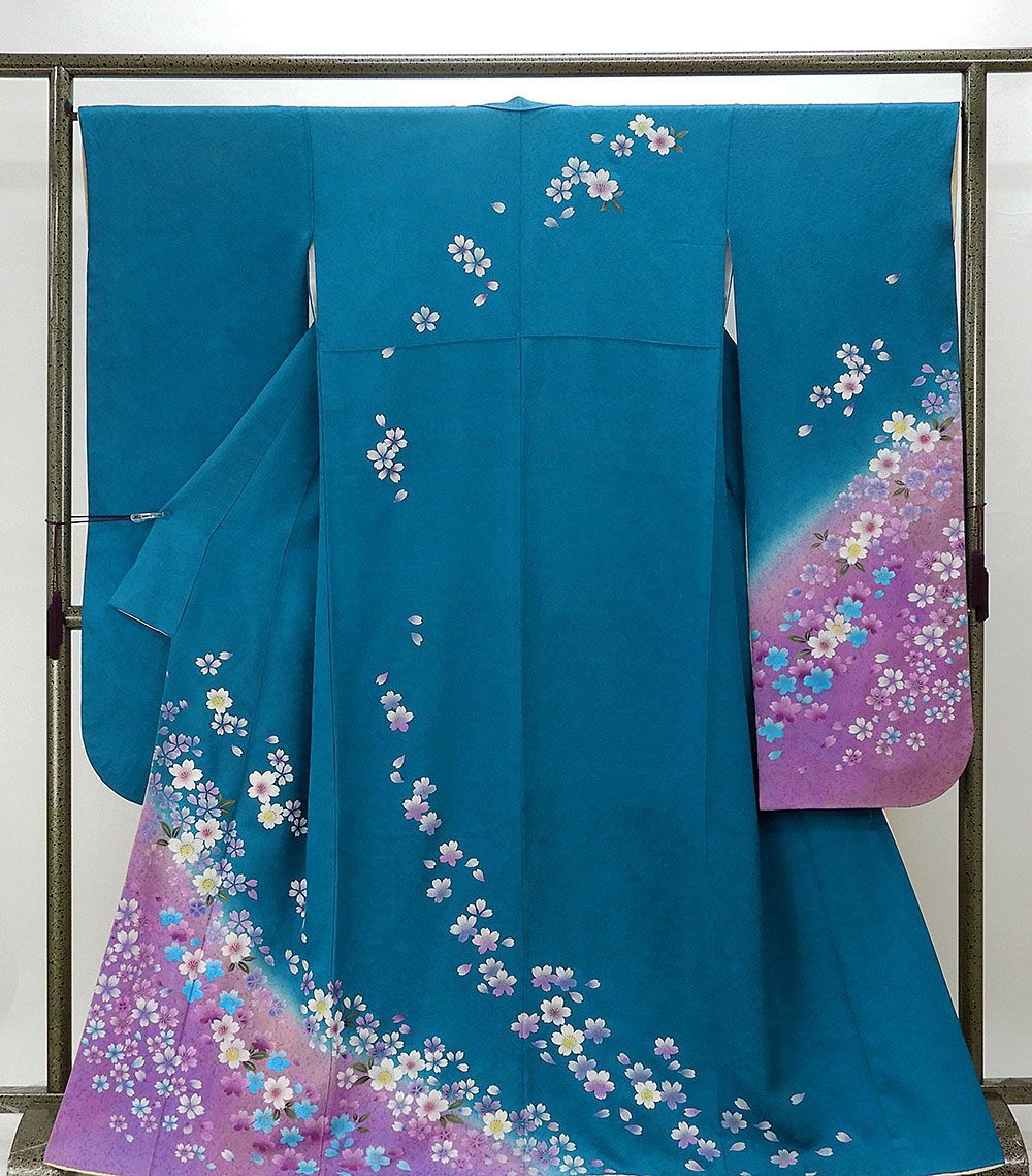 本物の 振袖 正絹 e0804 着物 リサイクル 振袖 裄丈66.5cm 身丈167cm 桜模様 振袖 本物の 振袖 正絹 e0804 着物 リサイクル 振袖 裄丈66.5cm 身丈167cm 桜模様 振袖