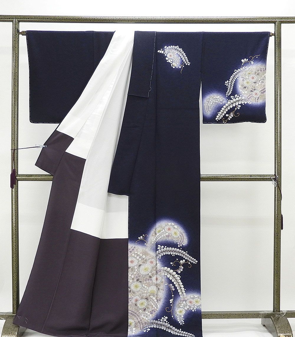 訪問着 新品仕立済 正絹 辻が花 訪問着 身丈165cm 裄丈68cm 新品 仕立て上がり 着物 b1980_画像2