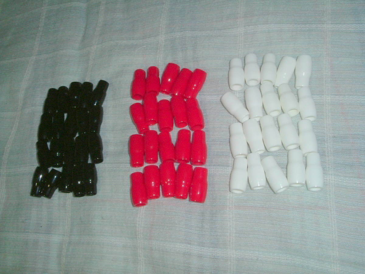  unused terminal cap red 20 piece black 20 piece white 20 piece 