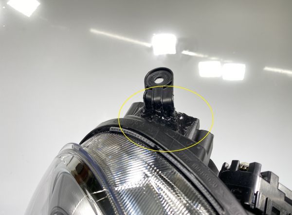 キャスト アクティバ スタイル LA250S LA260S 純正 右ヘッドライト LED シルバーメッキ 81130-B2620 100-69020 K 美品(補修済み) 管理15482_※ステー補修/補強済み