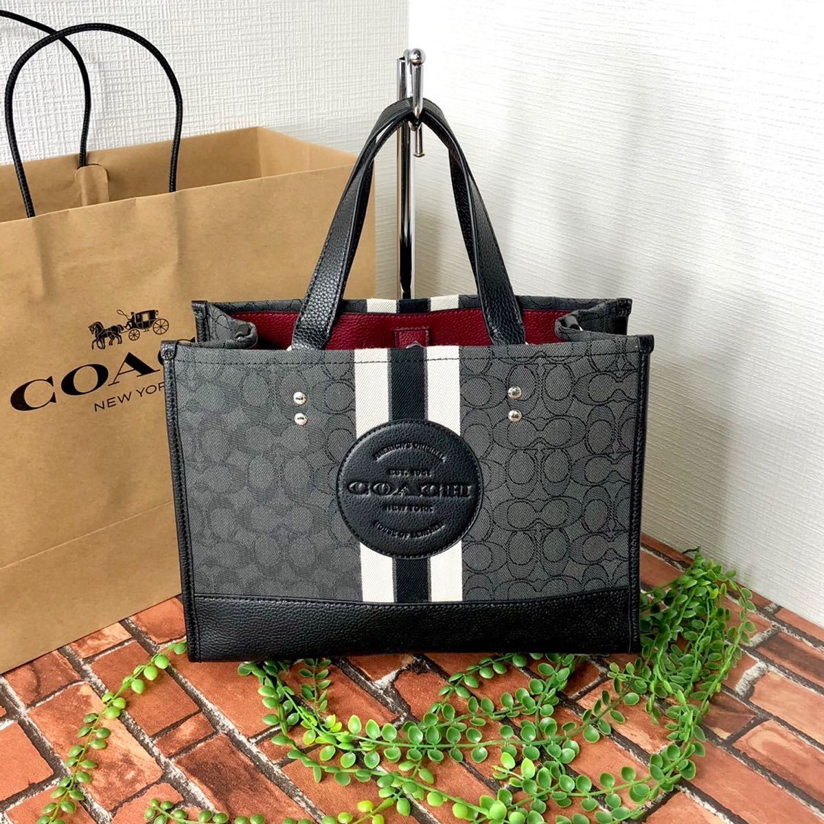 ≪新品≫COACH トート ハンドバッグ ショルダーバッグ ジャガード