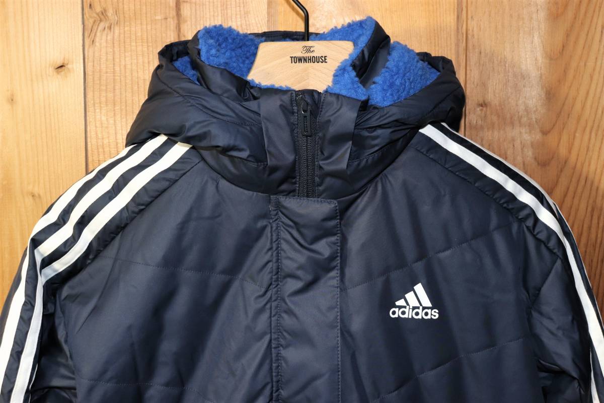 送料無料 即決【未使用】 adidas ★ 裏ボア ベンチコート (130cm) ★ アディダス MUST HAVES BOA COAT GD9123 保温 ロングの画像6