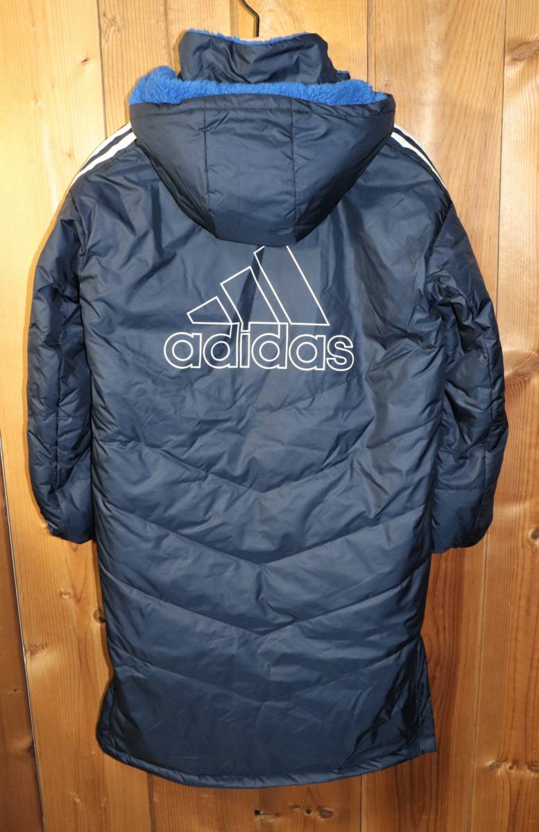 送料無料 即決【未使用】 adidas ★ 裏ボア ベンチコート (150cm) ★ アディダス MUST HAVES BOA COAT GD9123 保温 ロング_画像3