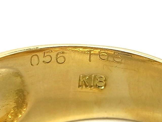 g16583　K18YG　マルチサファイア1.66ct　D0.56ct　リング　USED　美品　5.5g　#10_画像8