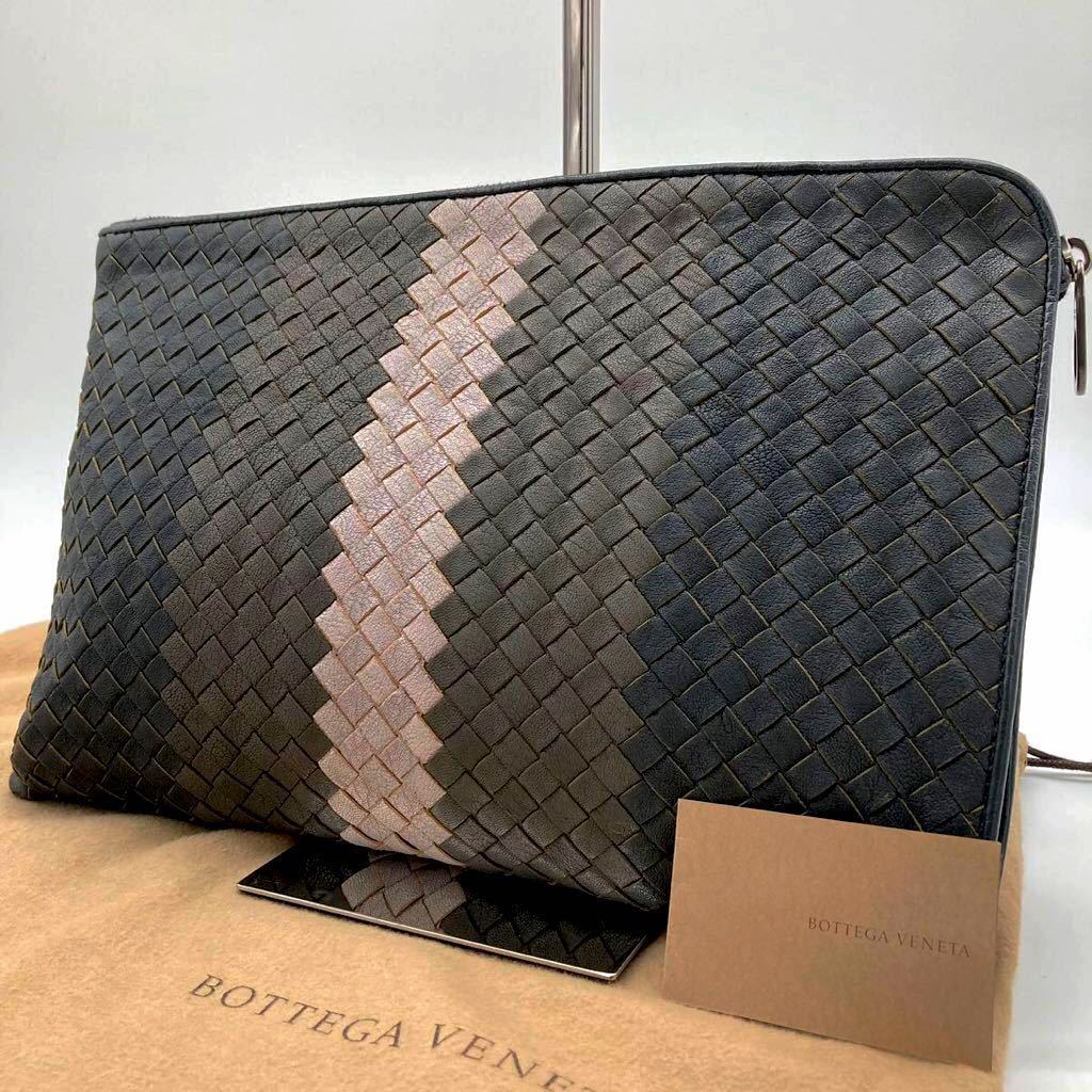 1円【美品】BOTTEGA VENETA ボッテガヴェネタ メンズ クラッチバッグ