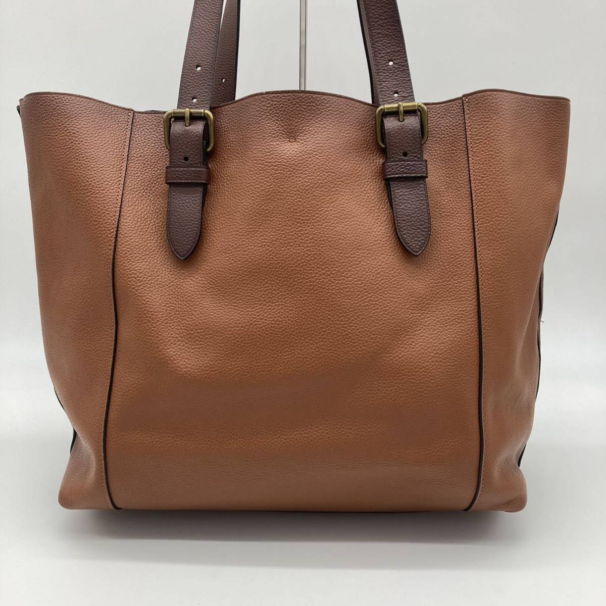 1円【極美品】COACH コーチ トートバッグ ハンドバッグ ショルダーバッグ メンズ ハドソン レザー ビジネスバッグ ブラウン 大容量 A4収納