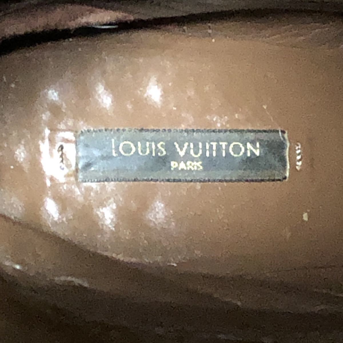 LOUIS VUITTON LV ルイヴィトン モノグラム ロングブーツ レザー 茶 36 1/2 箱あり_画像10