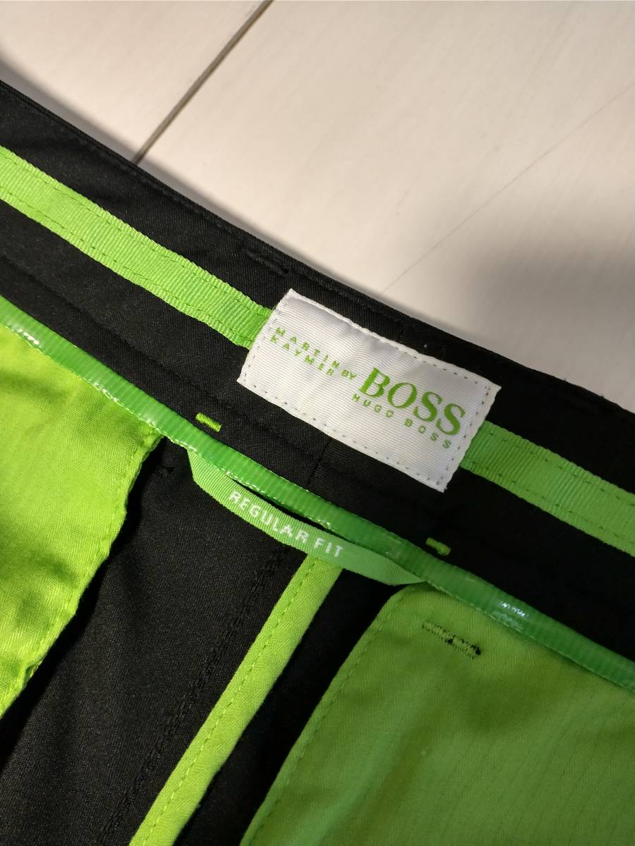 ヒューゴボス HUGO BOSS ブラック ストレッチ ポリエステル100% 実寸ウエスト82㎝ 未使用_画像4