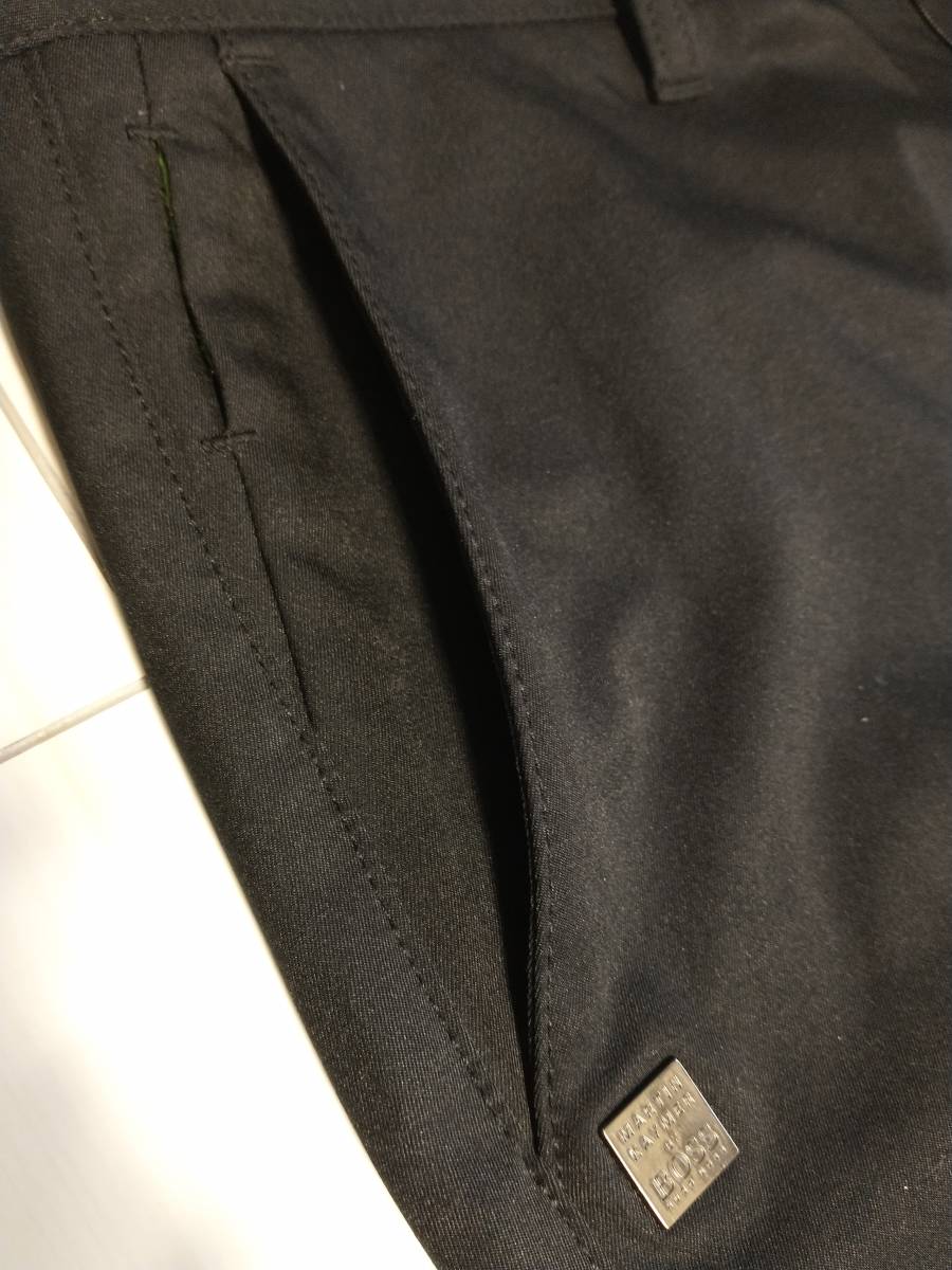ヒューゴボス HUGO BOSS ブラック ストレッチ ポリエステル100% 実寸ウエスト82㎝ 未使用_画像5