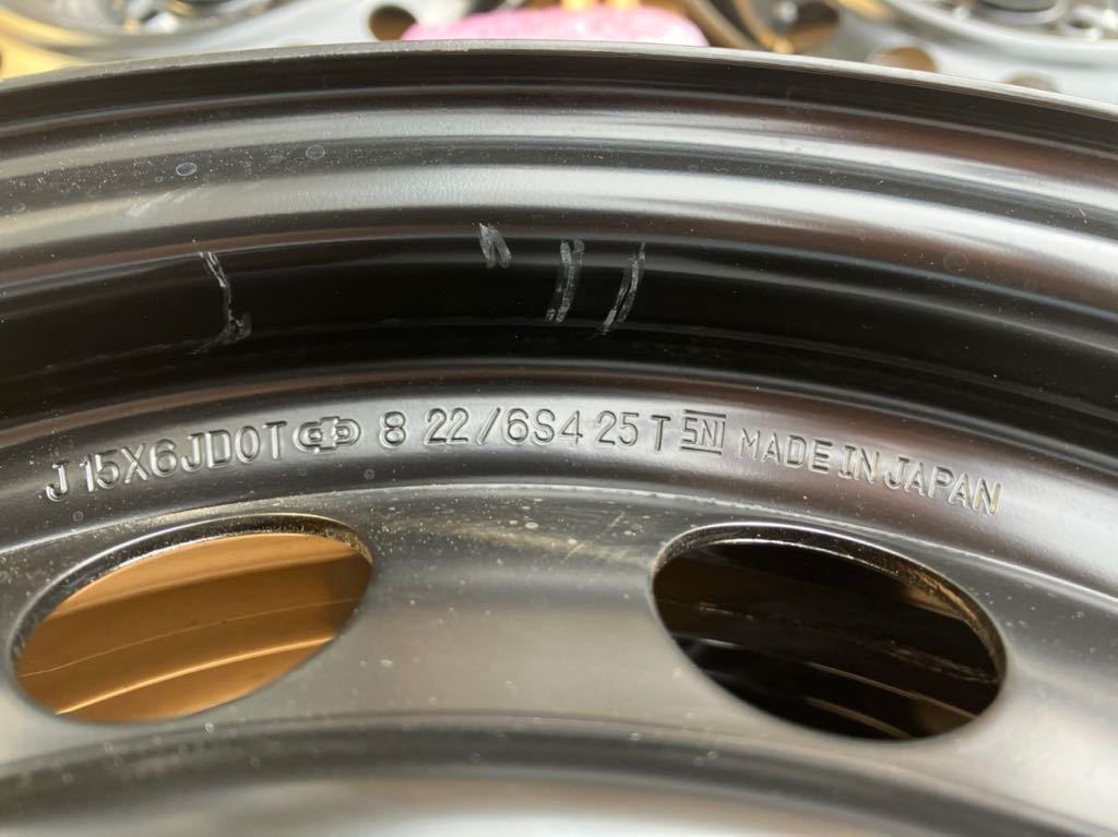 《新車外し 》トヨタ純正 スチールホイール 鉄チン 4本セット 15インチ 6J PCD100 アクア スタッドレス用に ナット付 《新車外し 》トヨタ純正 スチールホイール 鉄チン 4本セット 15インチ 6J PCD100 アクア スタッドレス用に ナット付
