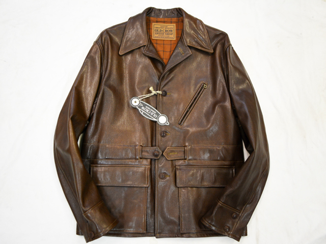 ヤフオク! - OLD CROW レザーカーコート 01(BRN/L)オー...