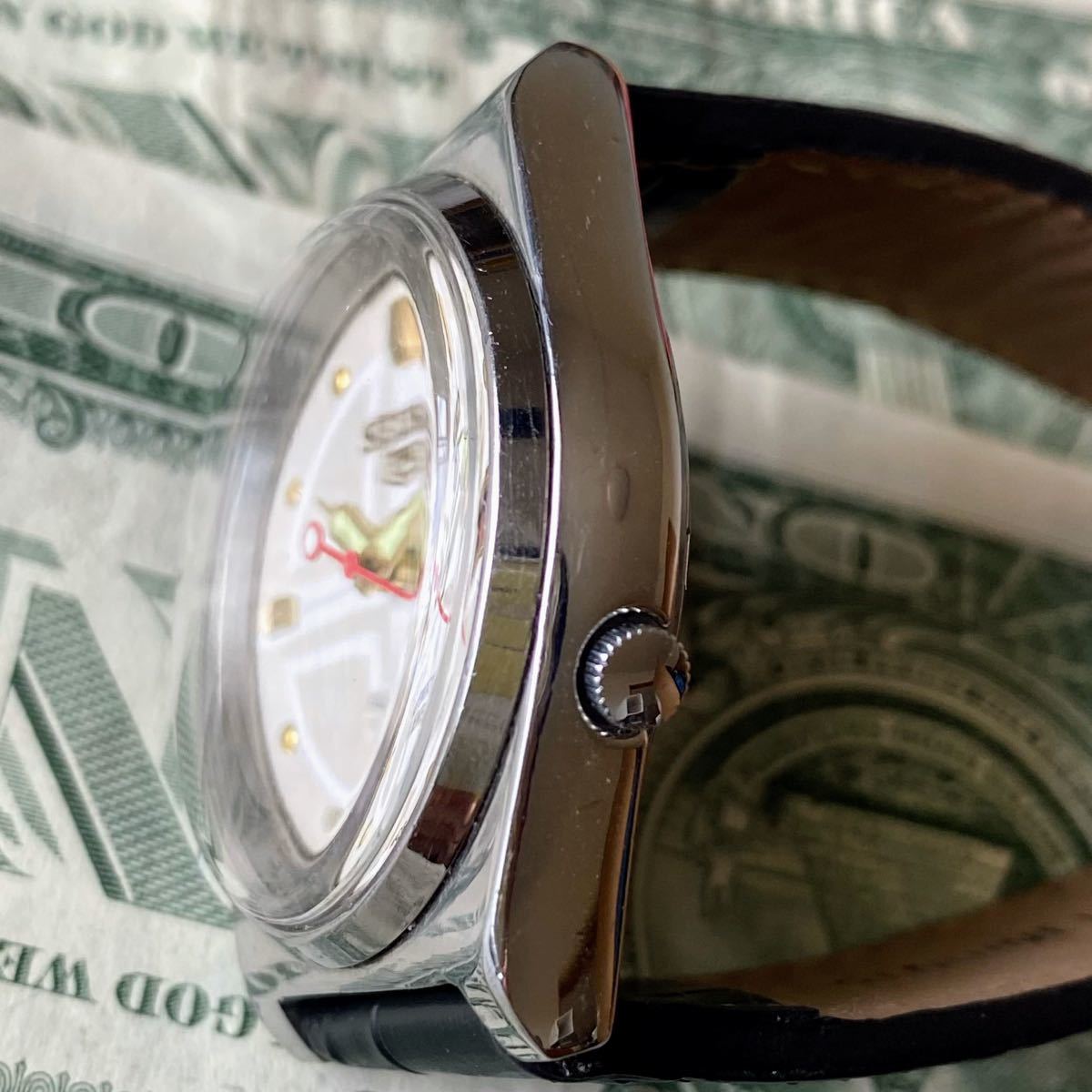 レトロ可愛い】セイコー5 SEIKO5 ホワイト メンズ腕時計 自動巻き ヴィンテージ アンティーク
