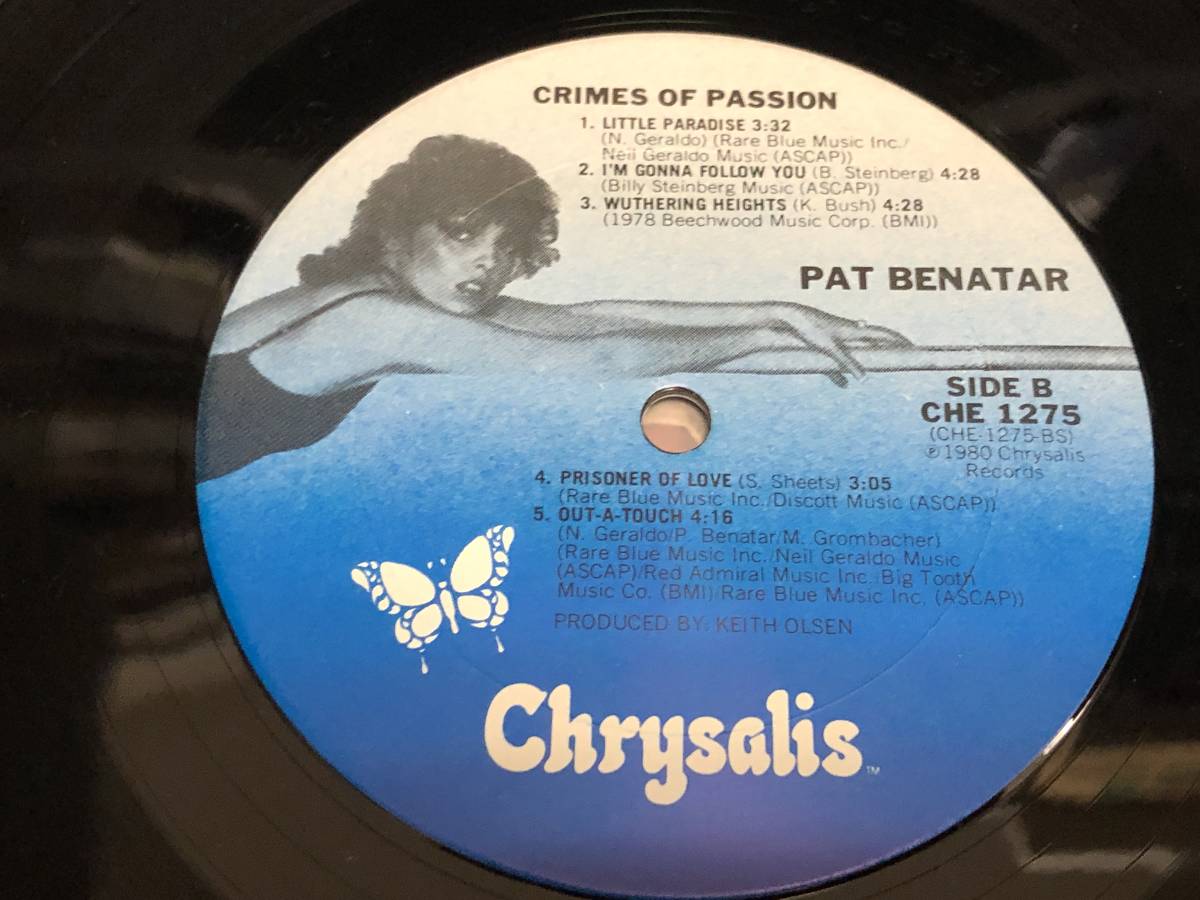 ★即決落札★PAT BENATAR「CRIMES OF PASSION」パット・ベネター/１９８０年リリース/輸入盤/シュリンクフィルム/全１０曲収録_画像10