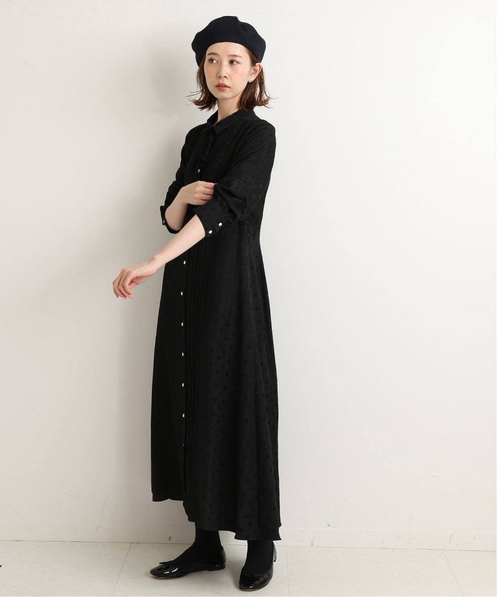 新品 IENA イエナ seseドットジャガードピンタックワンピース 38 新品 IENA イエナ seseドットジャガードピンタックワンピース 38