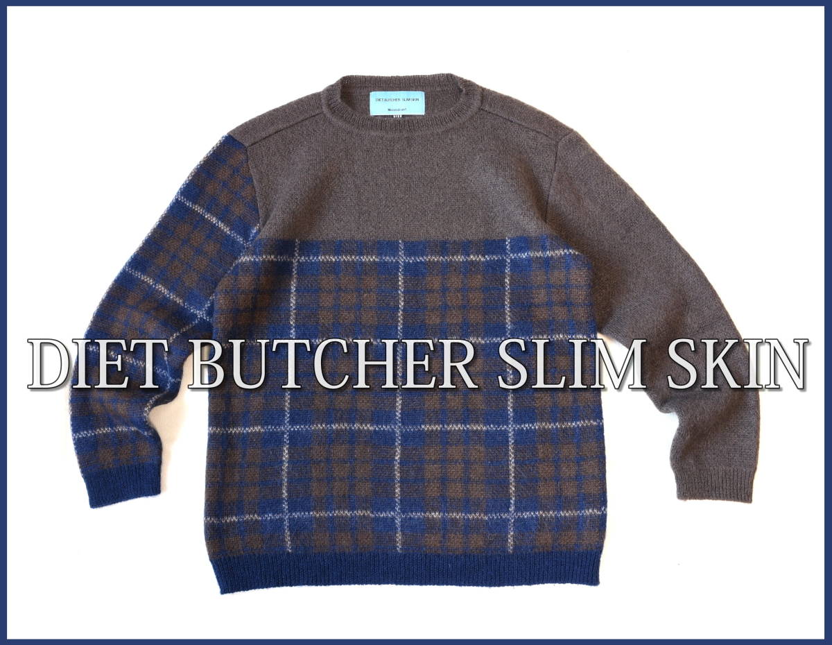 安い購入 レアなBAT時代の製品! DIET BUTCHER SLIM SKIN ふわふわモヘア調チェック切り替えニットセーター(size2)ダイエットブッチャースリムスキン Mサイズ 安い購入 レアなBAT時代の製品! DIET BUTCHER SLIM SKIN ふわふわモヘア調チェック切り替えニットセーター(size2)ダイエットブッチャースリムスキン Mサイズ