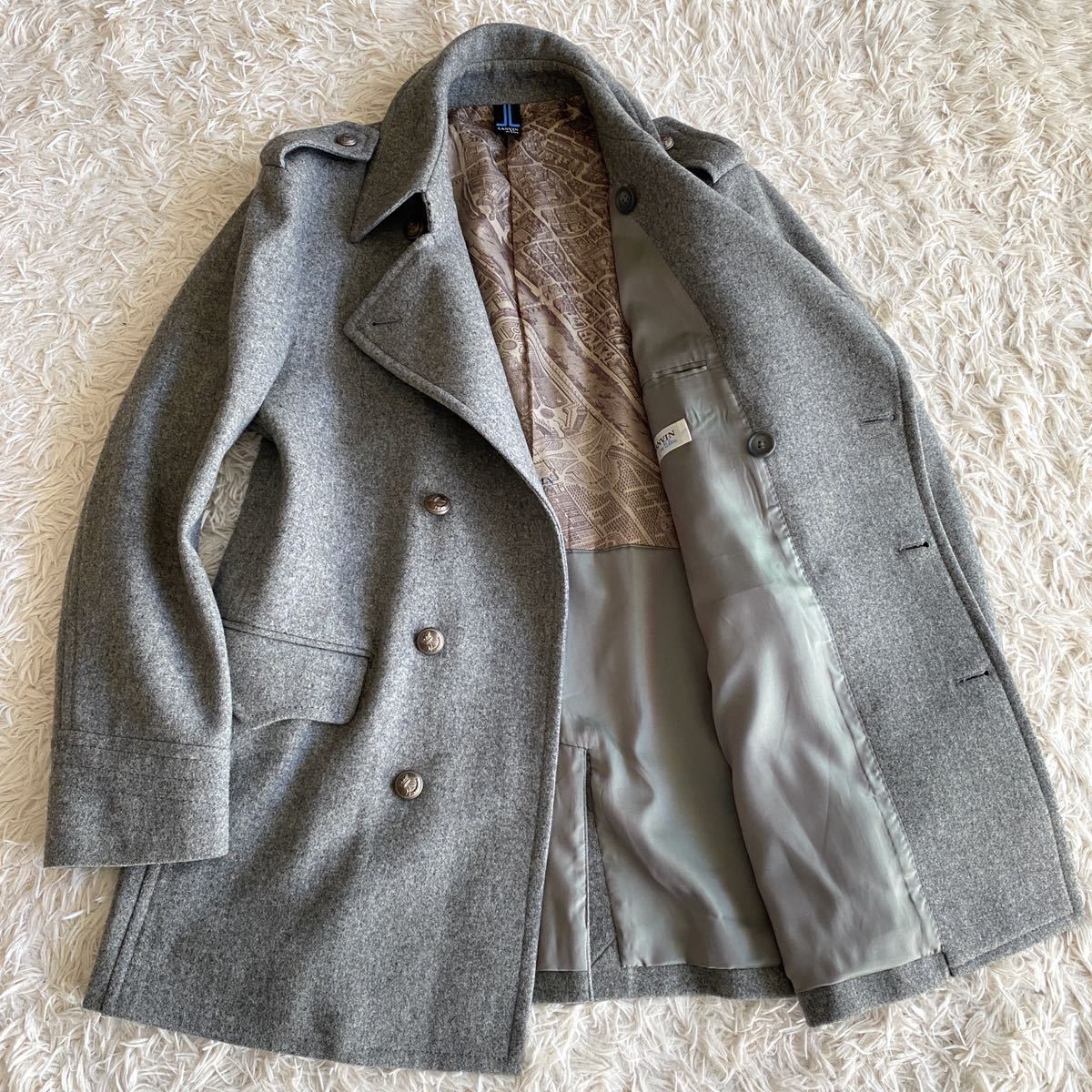 ヤフオク! - 【裏地柄】ランバン LANVIN en Blue ☆極上メ...