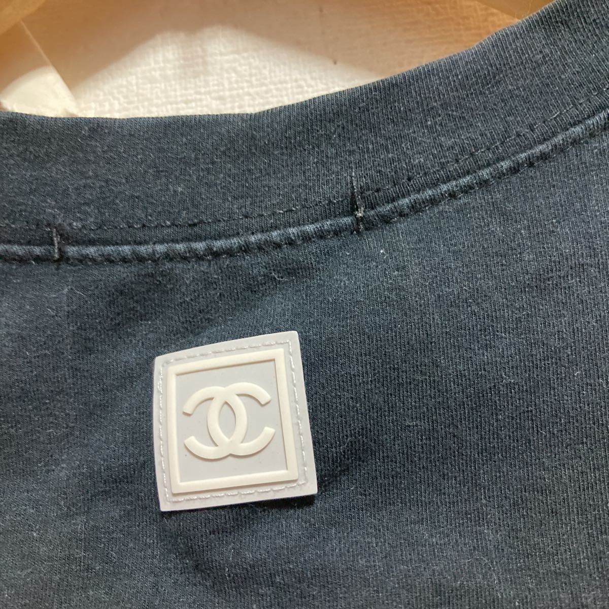 CHANEL シャネル 半袖Tシャツ size:40 ブラック ロゴ 221004(半袖T 限定特別価格 size40 「CHANEL」半袖 シャツ/ブラウス(半袖/袖なし)