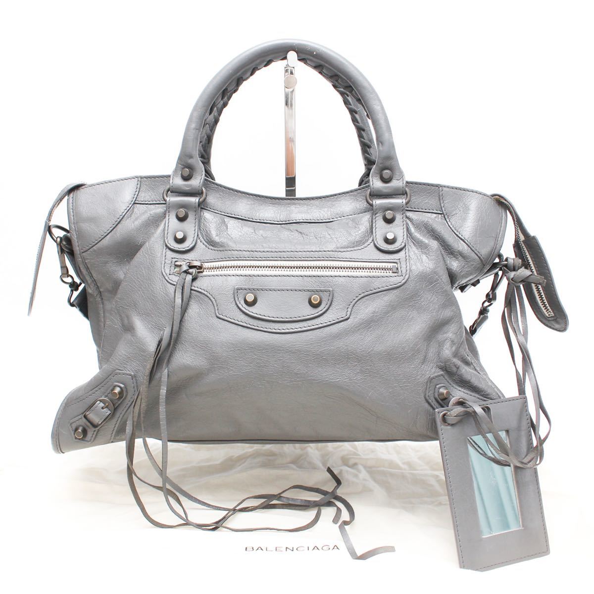 1円~】最高級 BALENCIAGA バレンシアガ ザ シティ レザー 2way