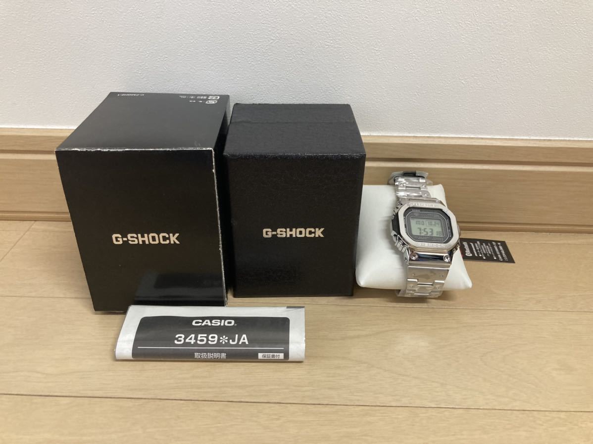 新品未使用 G-SHOCK GMW-B5000D-1JF シルバー フルメタル Bluetooth