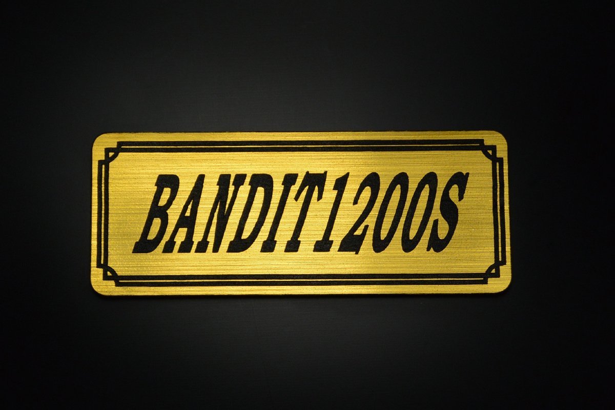 E-609-1 BANDIT1200S 金/黒 オリジナル ステッカー スズキ バンディット1200S エンジンカバー チェーンカバー フェンダーレス タンク_画像2