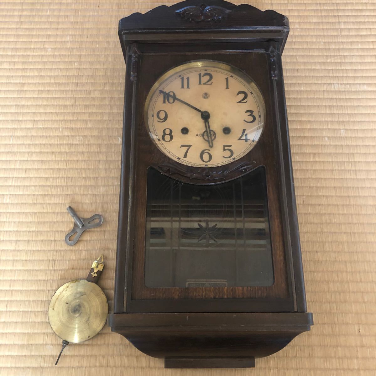 高質で安価 ジャンク 壁掛け時計 昭和レトロ 振り子時計 アンティーク