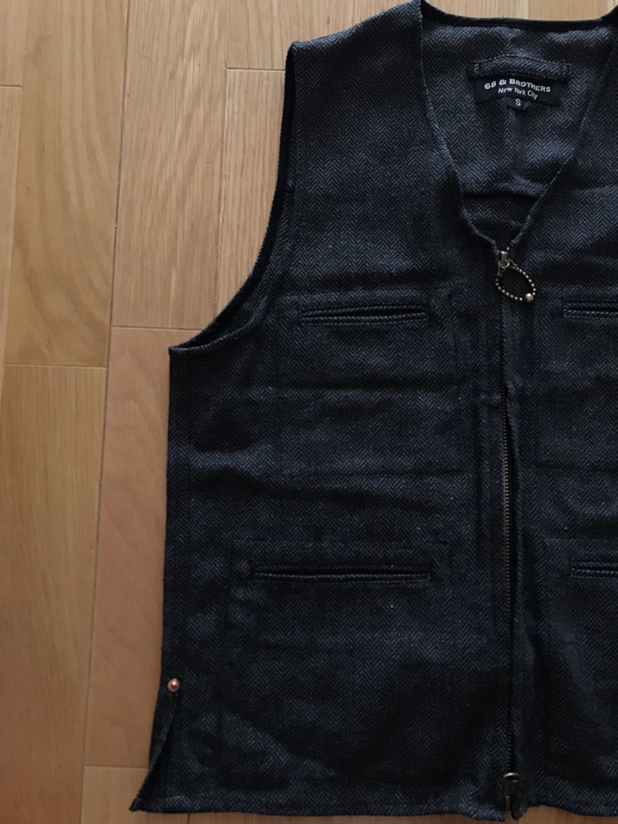 68&BROTHERS Vest 68&ブラザーズ ベスト Wool Herringbone ウール ヘリンボーン POST FILSON Mackinaw ポスト フィルソン マッキーノ RRL_画像2