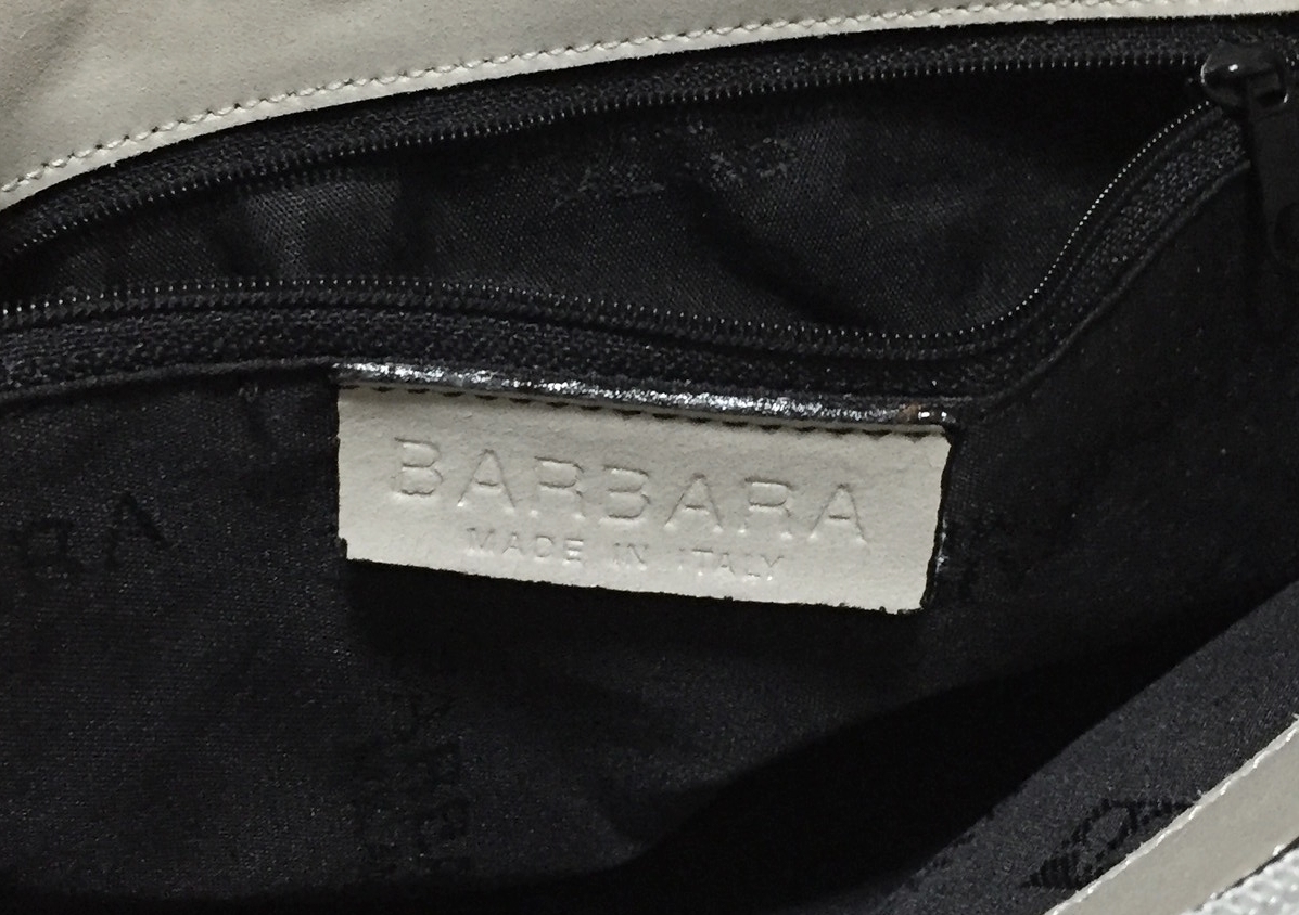 no9637 BARBARA バーバラ イタリア製 ヒビ加工 本革 レザー ハンド トート バッグ_画像9