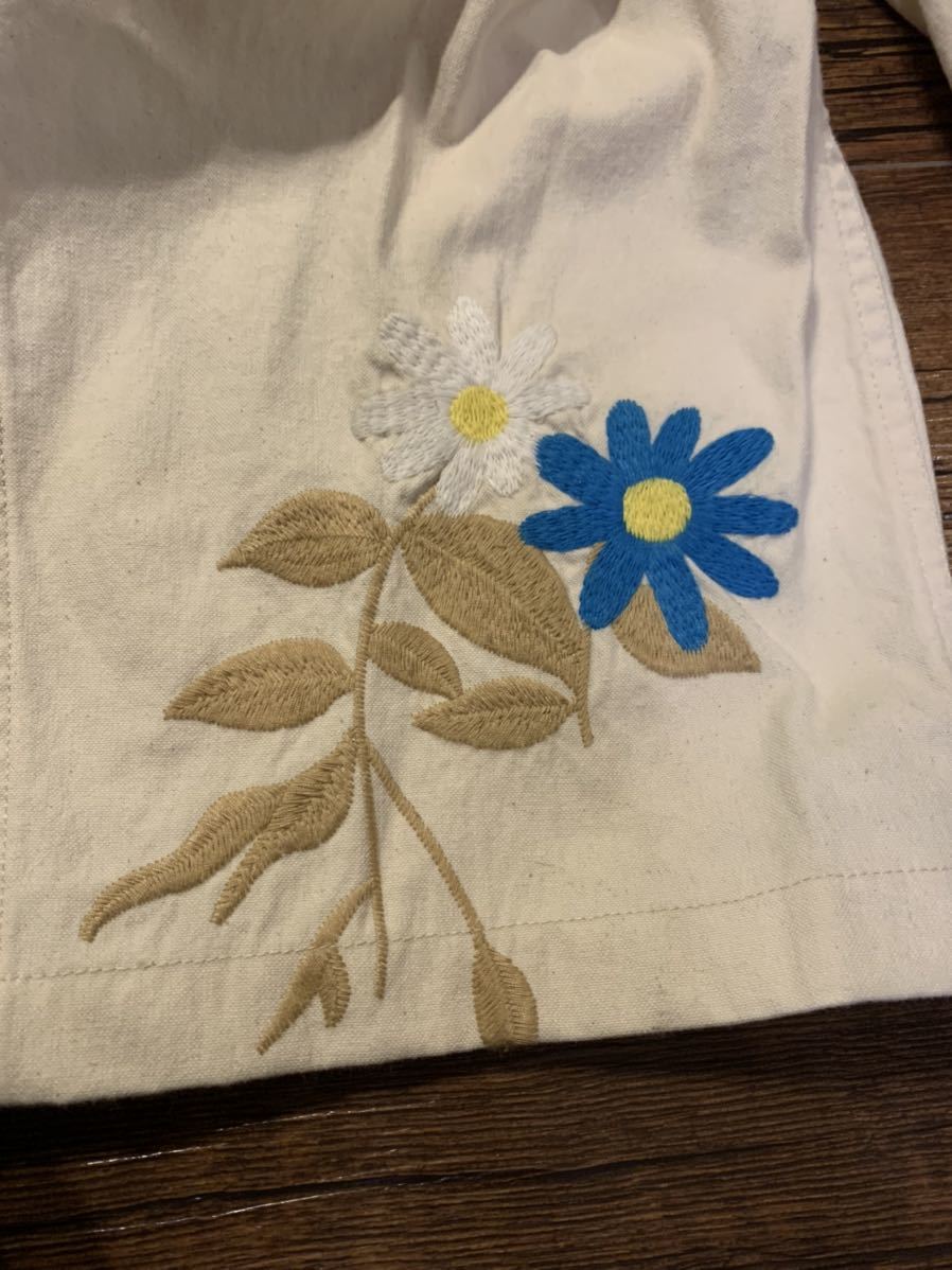monkey time 刺繍 ワークパンツ ヒッピー 70年代風 チノパン 古着 モンキータイム