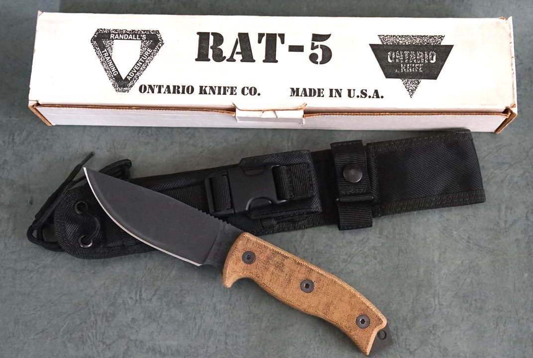 ナイフ】未使用保管品 ONTARIO USA オンタリオ RAT-5ナイフ 全長26.8