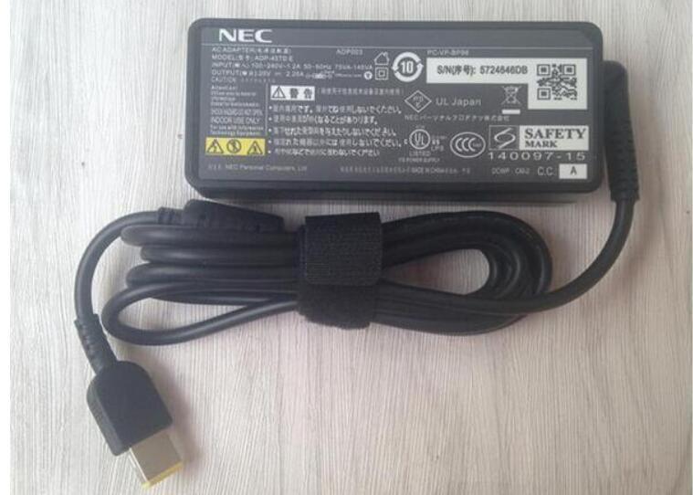 新品 NEC PC-LZ750TSB 45TD E PC-VP-BP98 45W ACアダプター ADP003 ADP45TDE 20V~2.25A 差込長方形センターピン 　_画像1