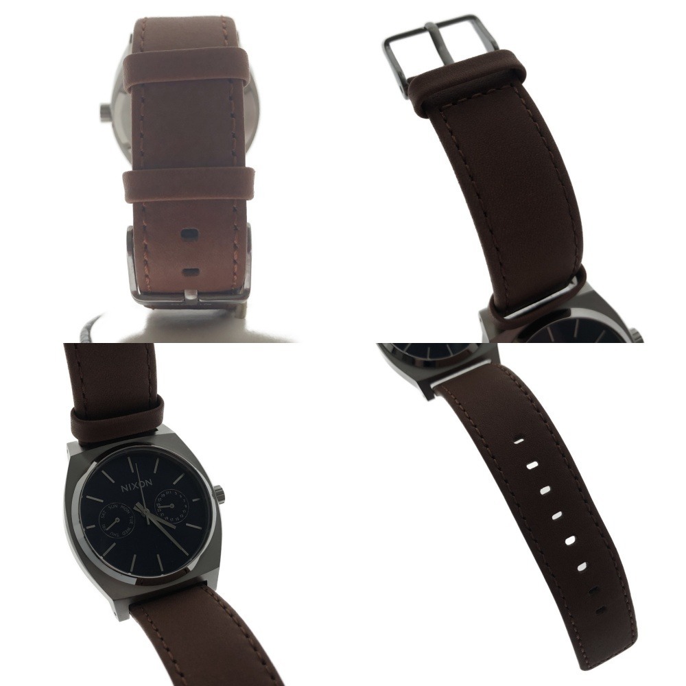 NIXON ニクソン 腕時計 リストウォッチ クォーツ NO EXCUSES TIME TELLER DELUXE LEATHER 箱・取説付 やや傷や汚れあり 5