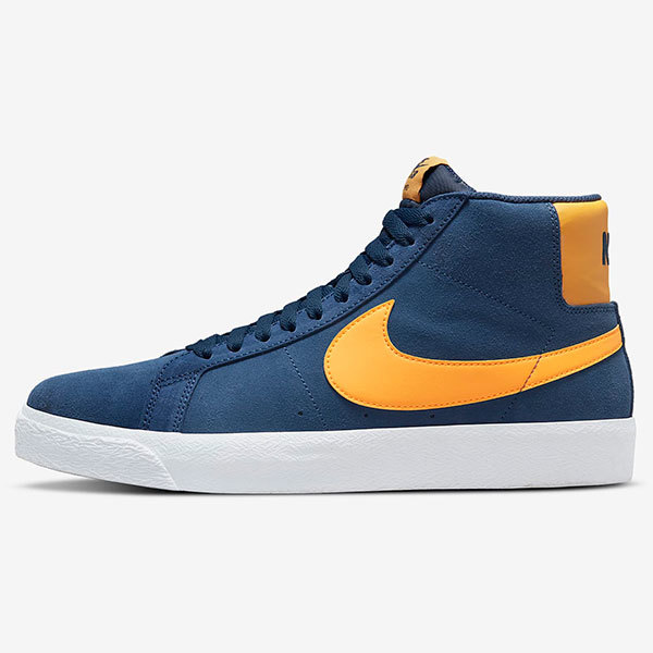  новый товар NIKE SB ZOOM BLAZER MID Nike zoom Blazer темно-синий желтый спортивные туфли sushu скейтборд чёрный бирка 26.5 стандартный товар 