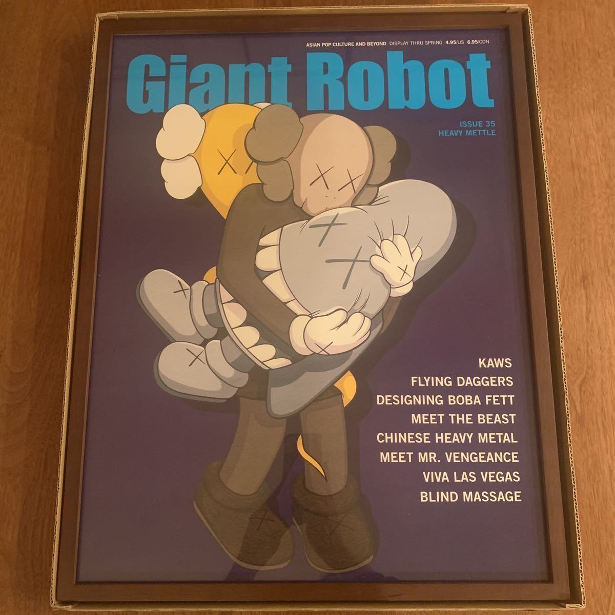 カウズ kaws ポスター KAWS Giant Robot オーダー額付 限定100 kaws ポスター 検 OriginalFake オリジナルフェイク カウズ ポスター_画像1