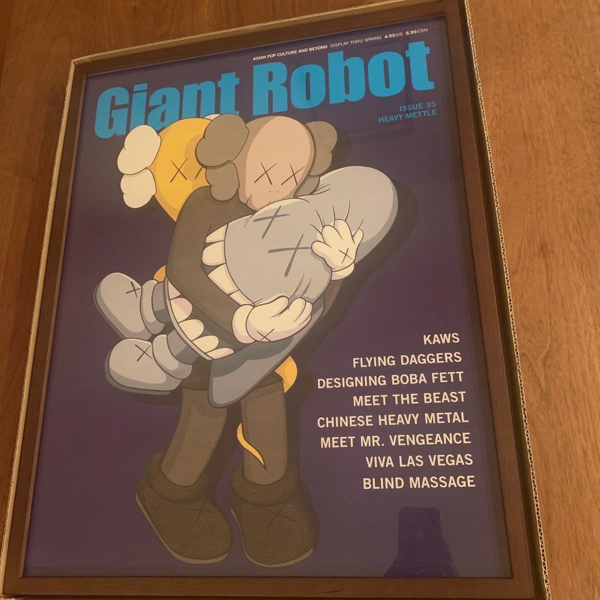カウズ kaws ポスター KAWS Giant Robot オーダー額付 限定100 kaws