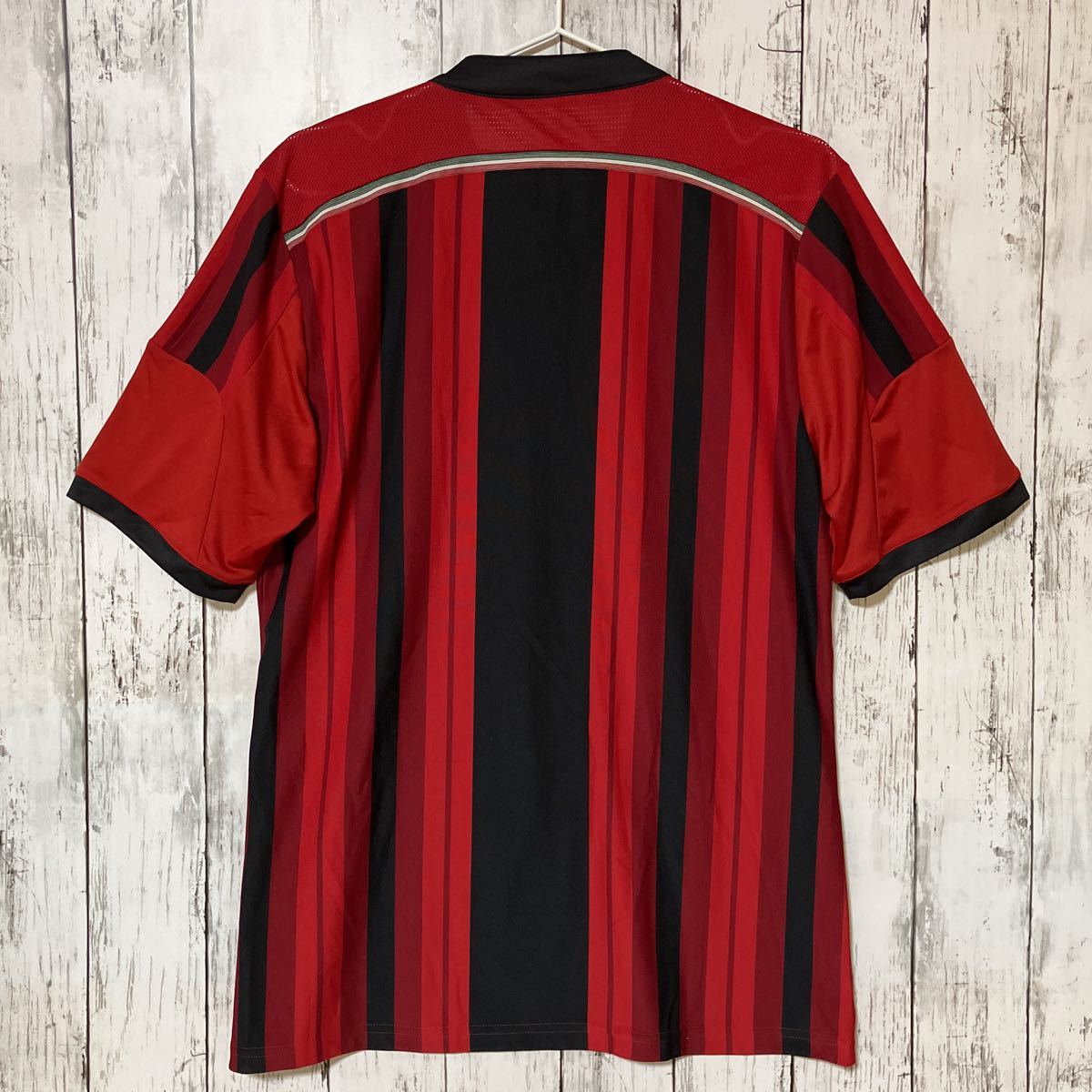 【adidas】アディダス サッカー イタリア AC Milan ミラン 半袖ユニフォーム Oサイズ 14/15s ホーム_画像6