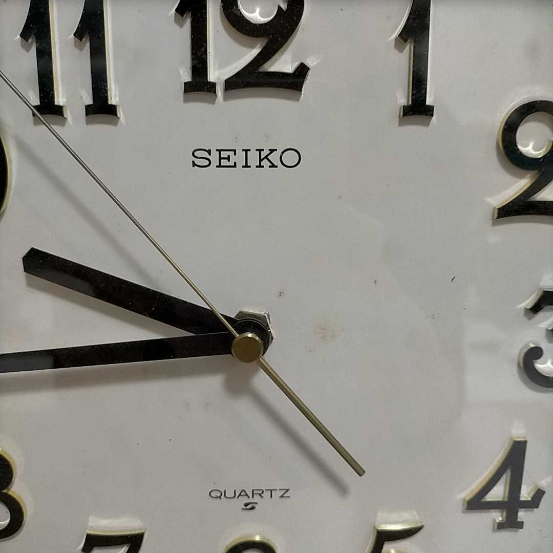 SEIKO セイコー 壁掛け 時計 木製 掛け 時計 QUARTZ 当時物 昭和レトロ