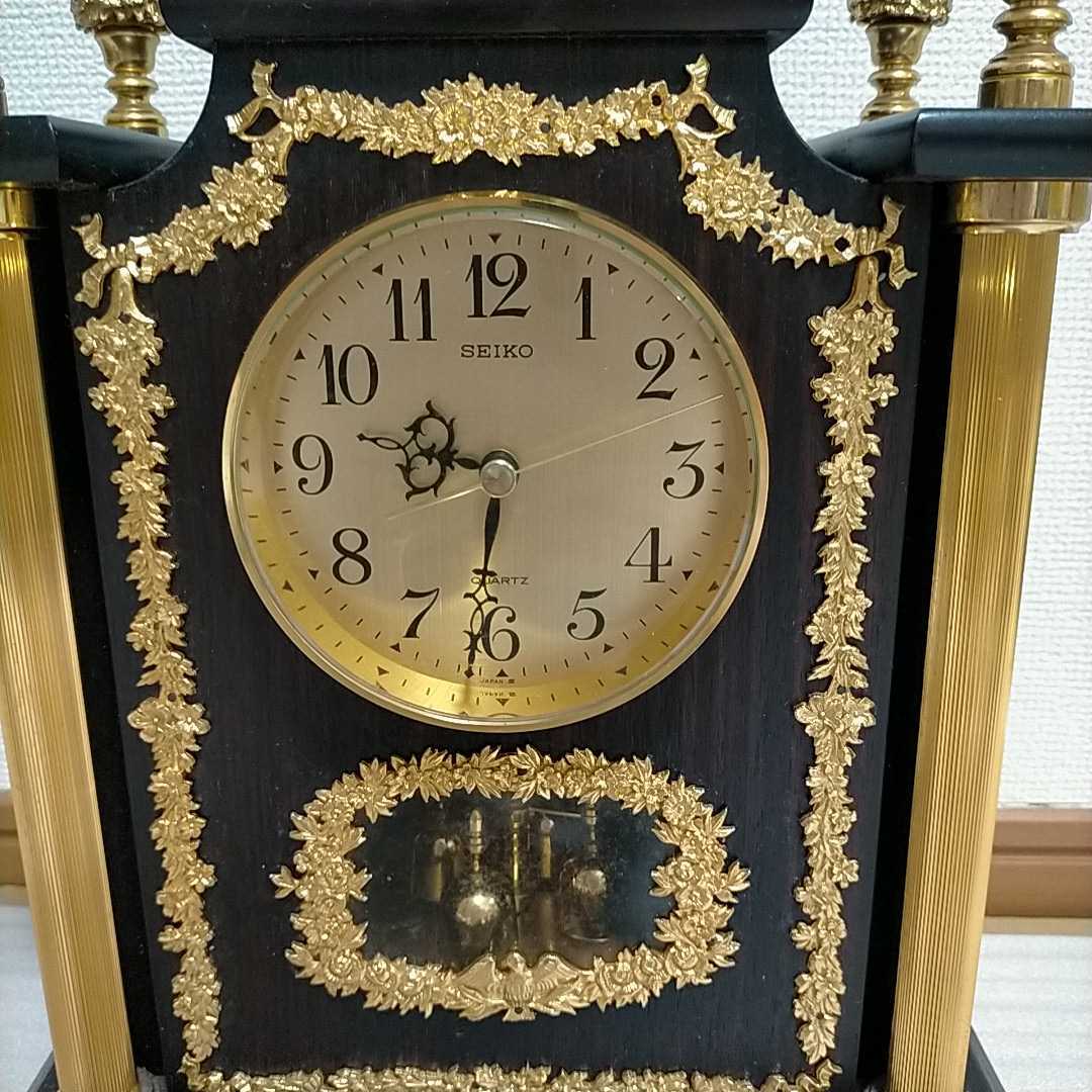 昭和レトロ SEIKO セイコー 置き 時計 QW 428B ゴールド 昭和レトロ SEIKO セイコー 置き 時計 QW 428B ゴールド
