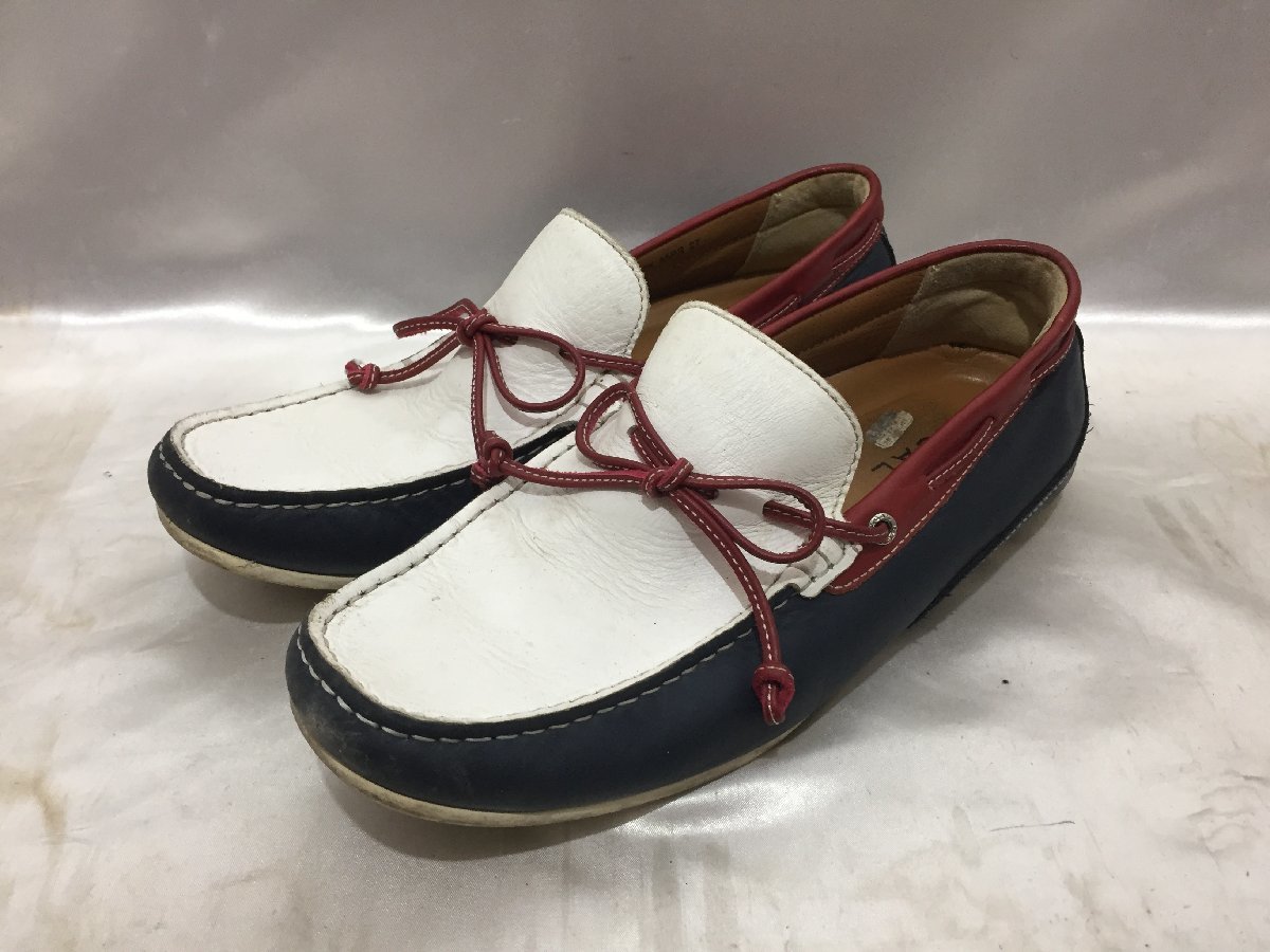 REGAL Reagal обувь для вождения deck shoes NC7K 55PR размер 27cm белый / темно-синий / красный 