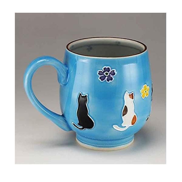 在庫HOT ヤフオク! - 京焼・清水焼 ペアマグカップ 交趾花ねこ(こうち