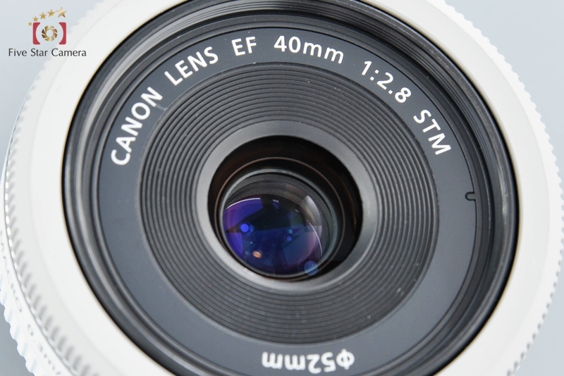 【中古】Canon キヤノン EF 40mm f/2.8 STM ホワイト_画像2