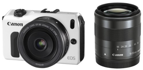 Canon ミラーレス一眼カメラ EOS M ダブルレンズキット EF-M18-55mm F3.5-5(中古 良品)