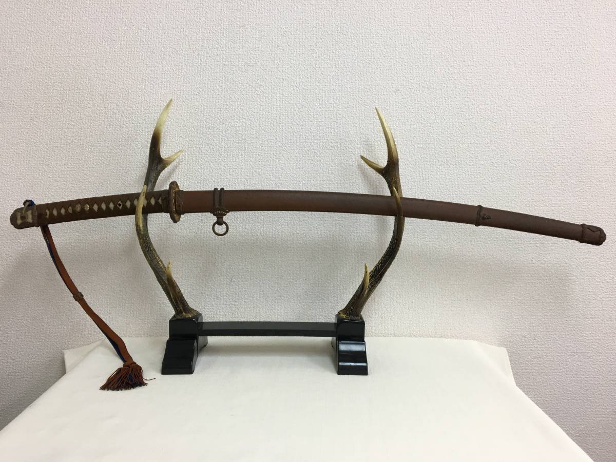 ☆1円~ 軍刀 鉄鞘 拵え 全長約99cm 竹光 大日本帝国軍 旧日本軍