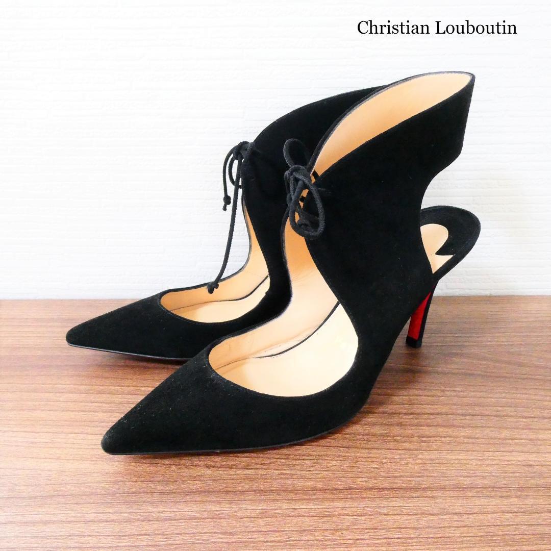 美品 Christian Louboutin クリスチャンルブタン スエード ショート丈