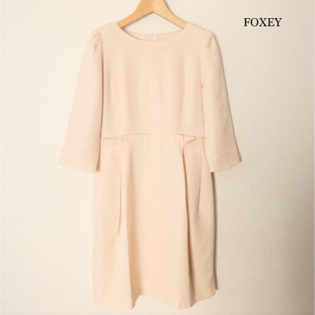 FOXEY[フォクシー]フレアワンピース ドレス 40 ピンク シルク混合 品 