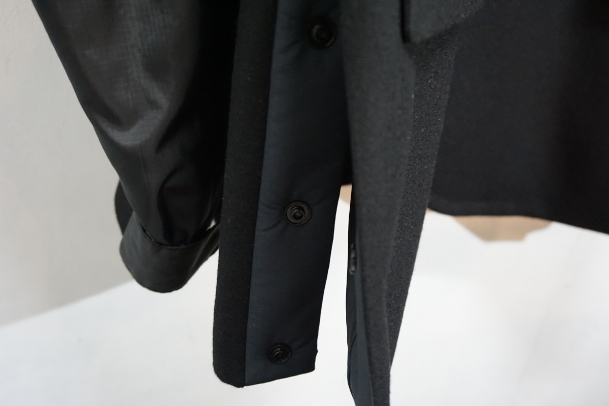 極美品 正規 21AW Sacai サカイ Wool Melton Jacket ドッキング ウール