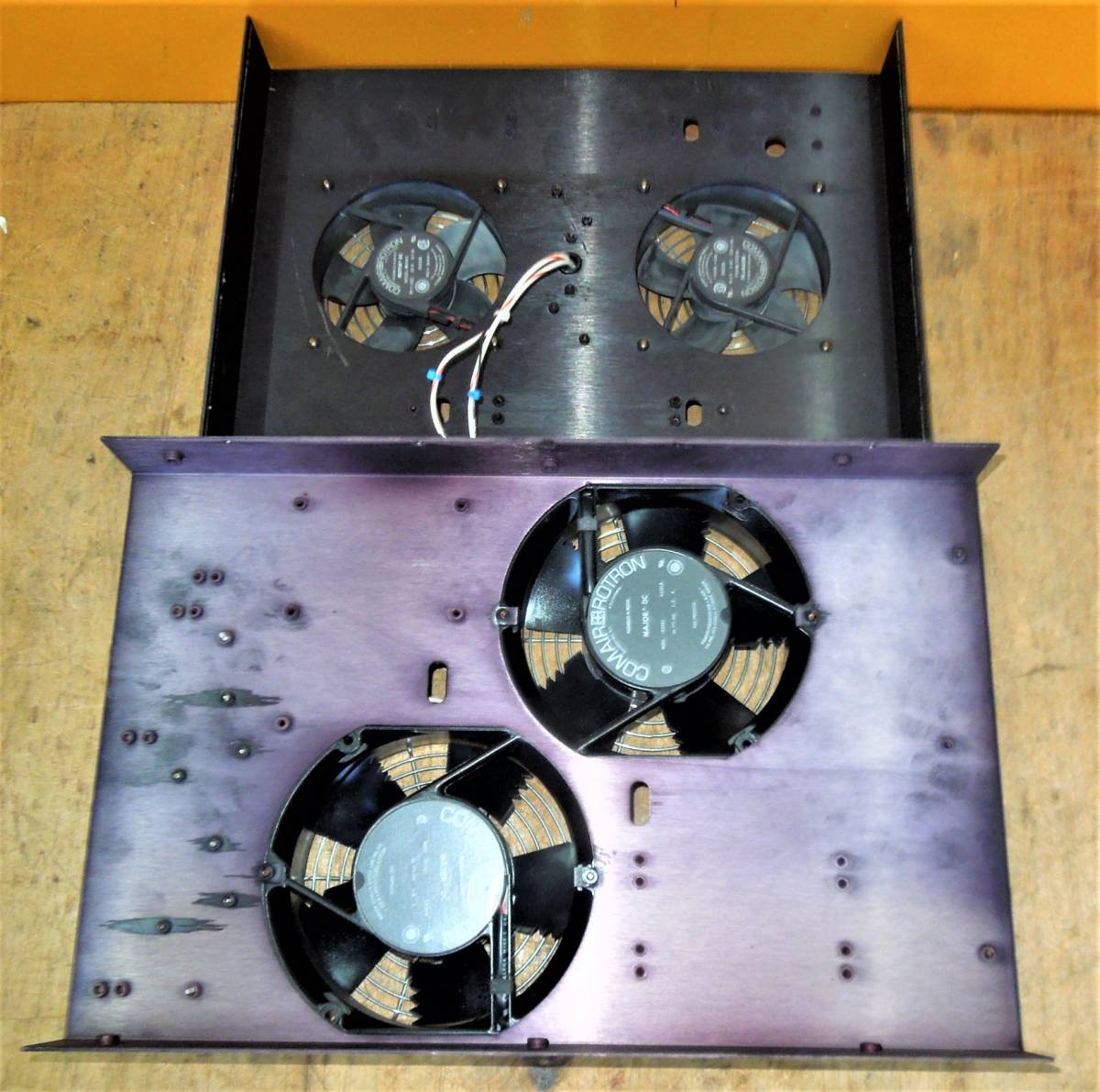 米軍機材の冷却部を解体した物、モーターは24VDC用　未使用品の様です。　(17)_画像2