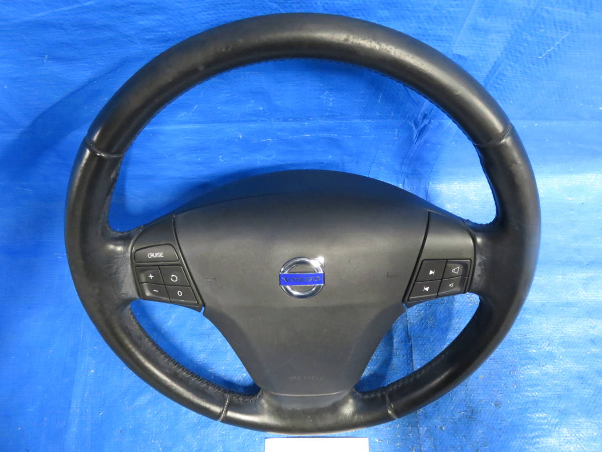 BY1024 Volvo V60 leather winding handle / steering gear / air bag cover / original * air bag, inflator less 