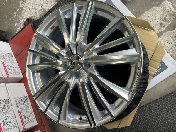◇夏用Set◇安心画像多数! 新品タイヤ付き! 7J ET47 100-5H weds